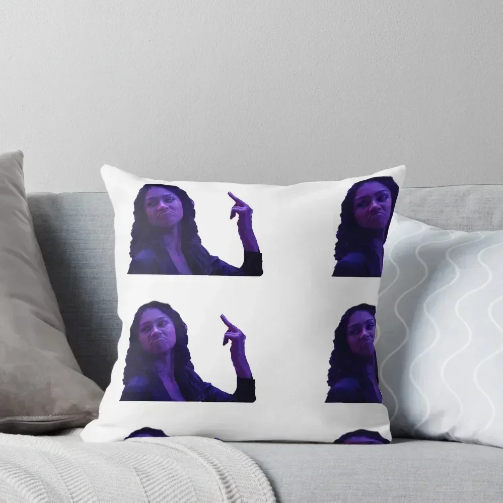 Rue (Zendaya) from Euphoria Middle Finger Sticker School Dance Throw Pillow Bed pillowcases Decorative pillowcase pillow