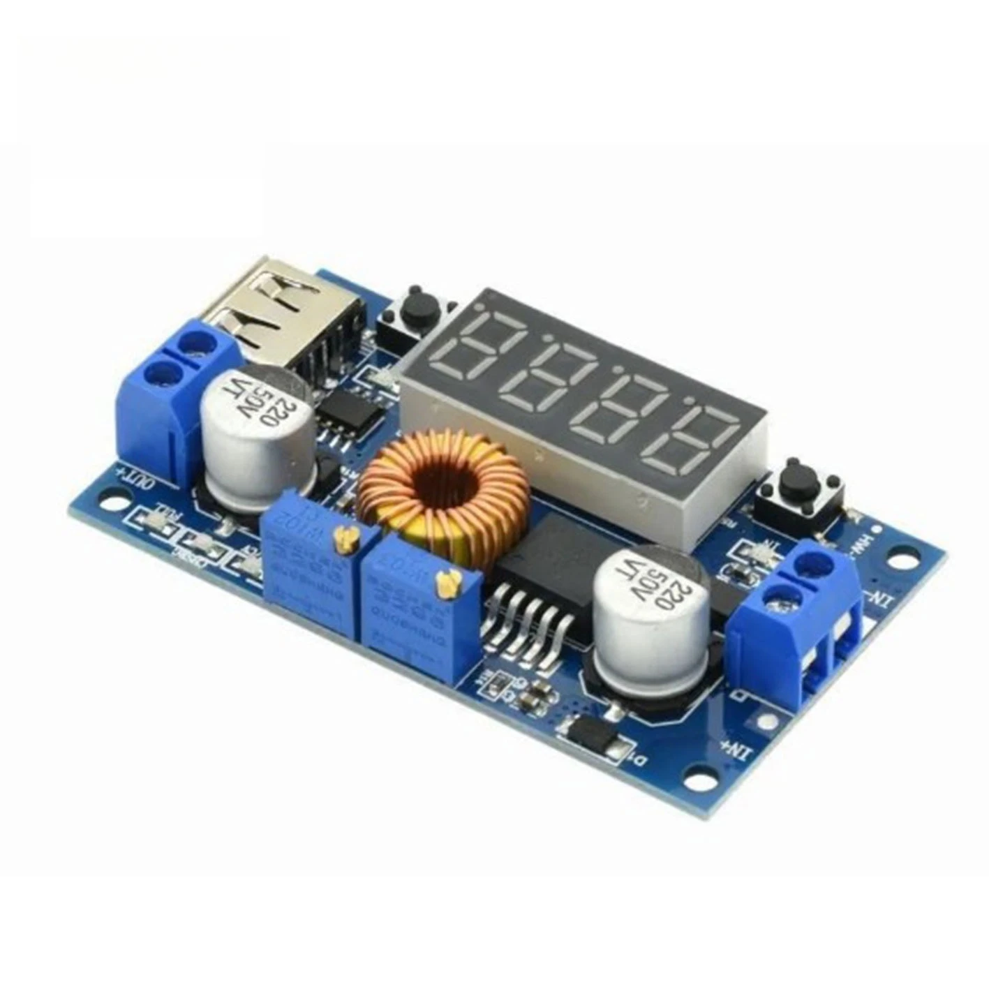 XL4015 5A High Power 75W DC DC Adjustable Step Down Stabilized Power Module With Voltage Meter Display For DIY