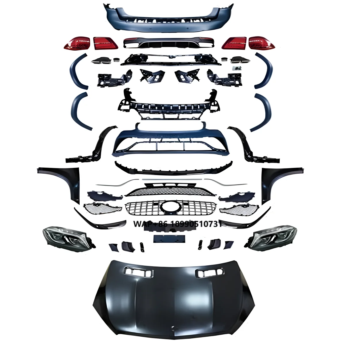 

High Quality Body Kit for 13-15 Style GL Upgrade 16-19 Style GLC 63 AMG Car Front Rear Bumpers Headlight Taillight