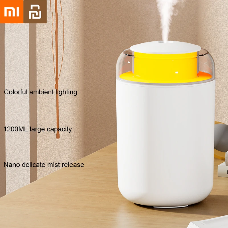 Xiaomi Youpin Air Humidifier Big Fog Spray Humidifier Aromatherapy Essential Oil Diffuser Air Purifier Colorful Night Lamp Home