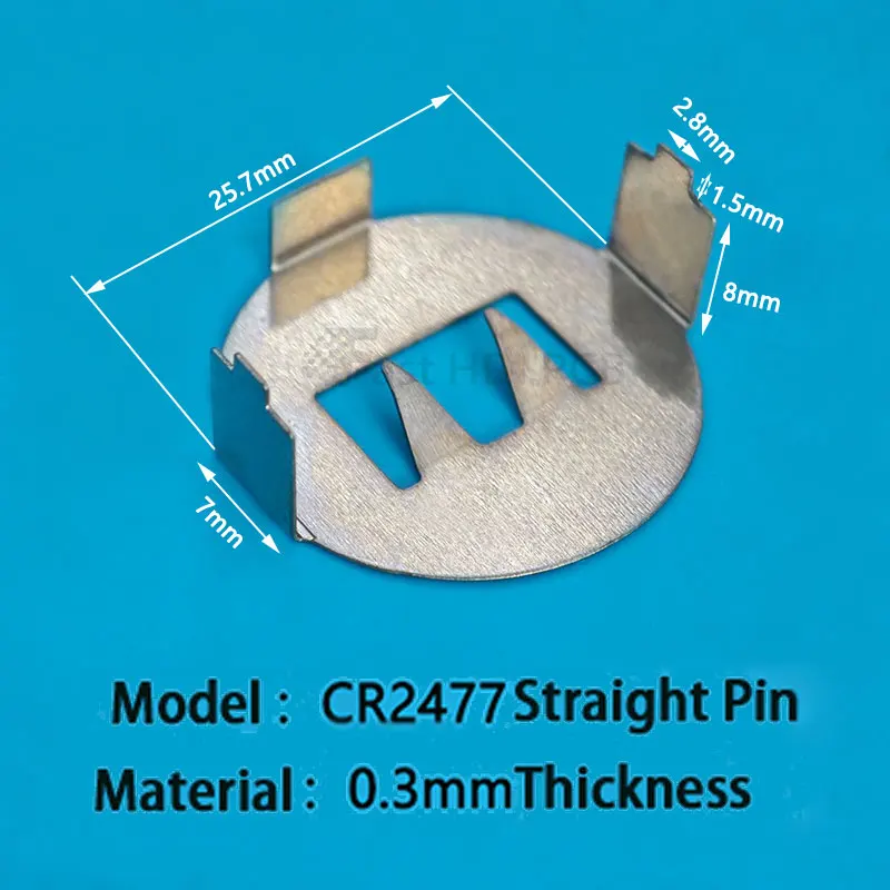 High Quality CR2450 CR2477 etc.Coin Cell Contact Spring - Bendable Metal Clip for Hardware/DIY/PCBA Electronics(Bulk Discount)