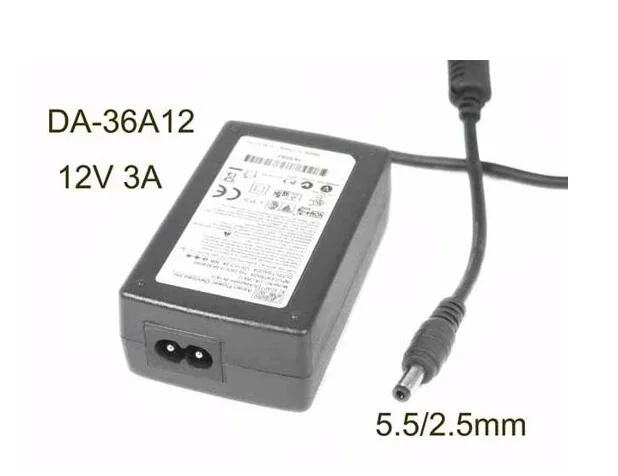 APD/Asian Power Devices DA-36A12, 12V 3A, Barrel 5.5/2.5mm, 2-Prong Power Adapter