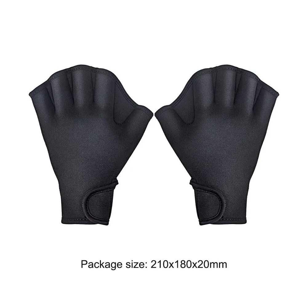 Luvas de mergulho de neoprene à prova d'água, meio dedo, luvas de natação respiráveis, reutilizáveis, laváveis, acessórios auxiliares de ensino