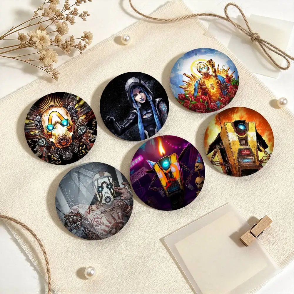 B-Borderlands Zer0 Maya Game  25 32 44 58 75mm Badges Personalized Round Brooches Pins Accessory Gift