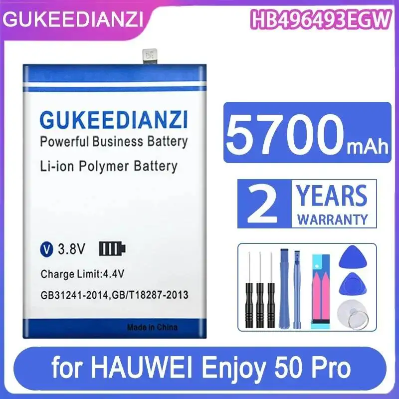 Batería de Repuesto Premium Estable de 5700mAh para Huawei Enjoy 50 Pro Ctr-AL00 50Z Eve-AL00 HB496493EGW