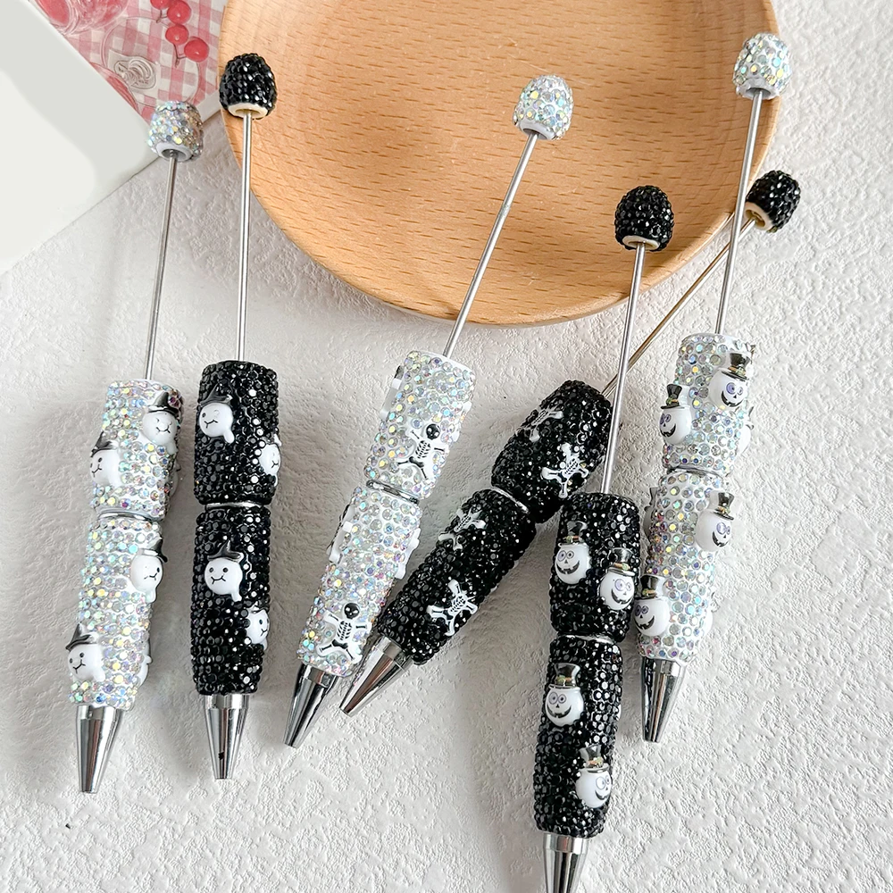 

Cordial Design 16*147MM 20Pcs Rhinestone Plastic Pens/DIY Jewelry/Hand Made/Hallowmas Beaded Pen/Beadable Pen Findings #19058