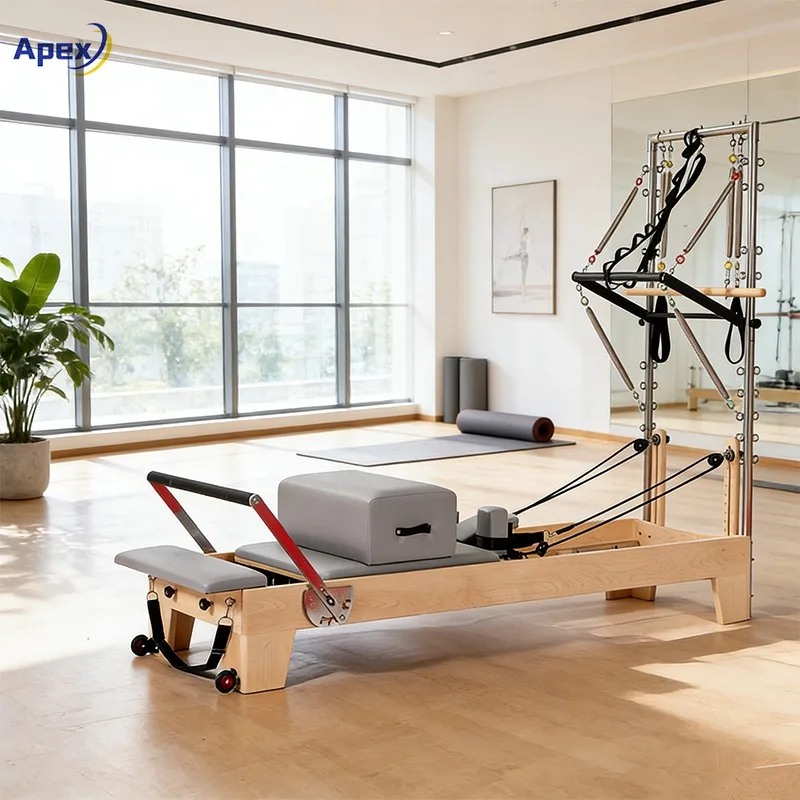 Half Trapeze Commercial Home Gym Reformer Sports Fitness Equipment Reformer Wood Customized Reformer
