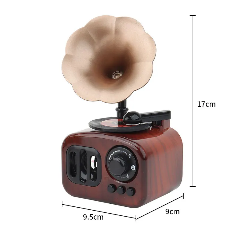 Music Box Retro Phonograph Home Decoration Holiday Gifts Ornament Creative Classical Vintage Art Crafts Table Desk Decoration