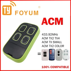 ACM TX2 TX4 Garage Door Remote Control 433MHz Clone ACM TX 2 4 Gate Remote Control Duplicator Opener Hand Transmitter 433.92MHz