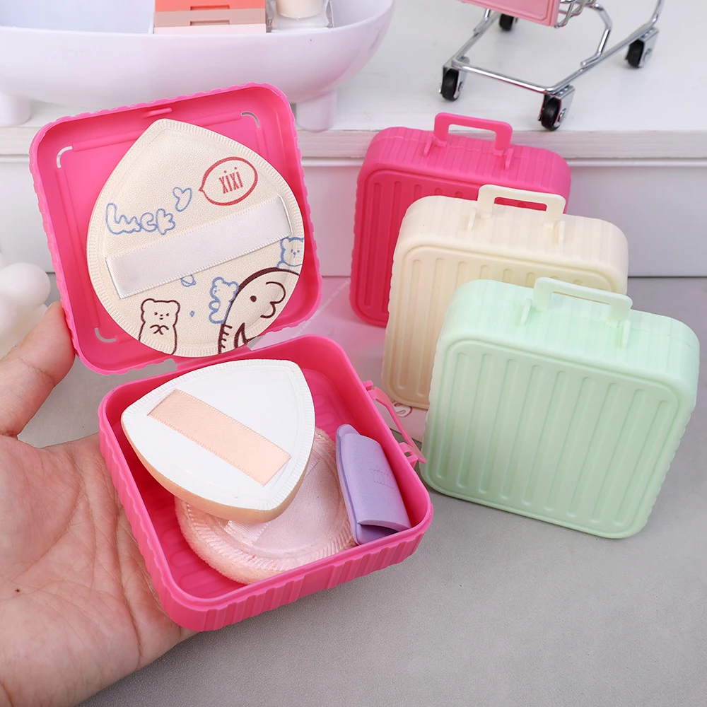 Portable Powder Puffs Storage Box Makeup Air Cushion Cosmetic Puffs Travel Case Containers Dustproof Waterproof Portable Boxs