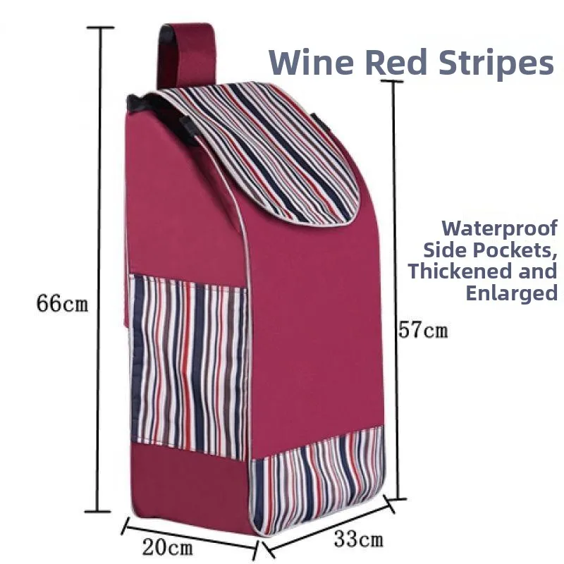 

Водонепроницаемая сумка для тележки быка большого размера, сумка для тележки Thiened с тягой, ручная тележка из искусственной кожи, автомобильная сумка для овощей