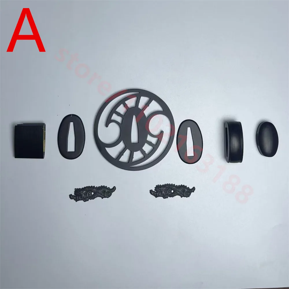 Steel Tsuba Handguard Guard Alloy Fuchi Kashira Menuki Brass Habaki Seppa For Real Japanese Japan Samurai Katana Sword Fittings