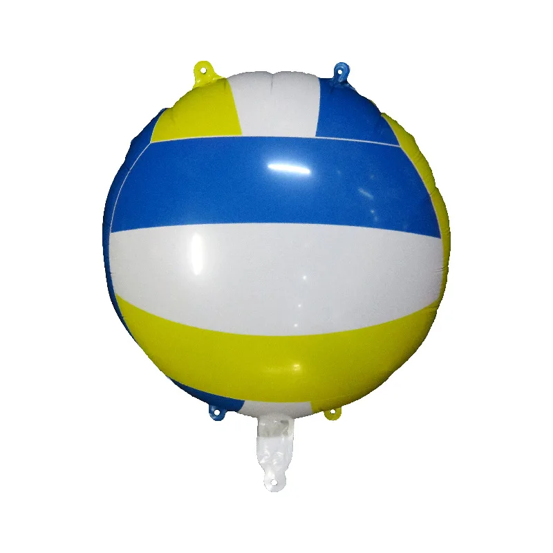 2pcs 18inch Volleyball Aluminium Film Balloon,Blue and Yellow Volleyball Balloon