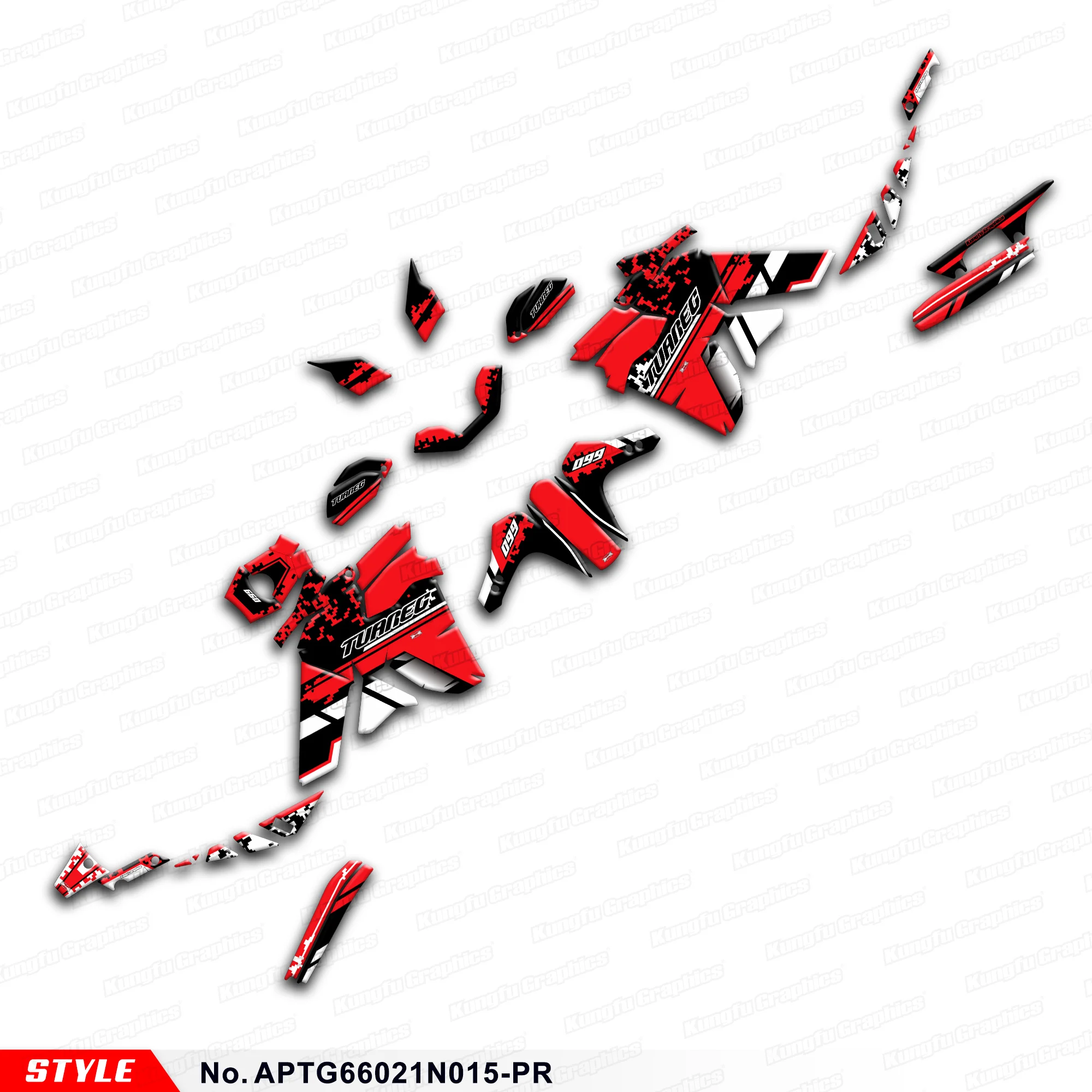 

JY RACING Graphics Decal Kit Motorcycle Stickers for Aprilia Tuareg 660 2021 2022 2023, Rebuilding, APTG66021N015-PR