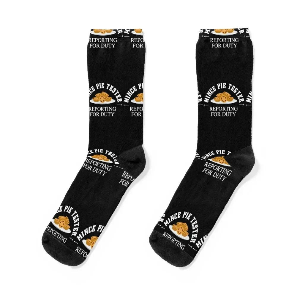 

Mince Pie Lover Mince Pies Tester Socks with print kids summer Run Socks Ladies Men's