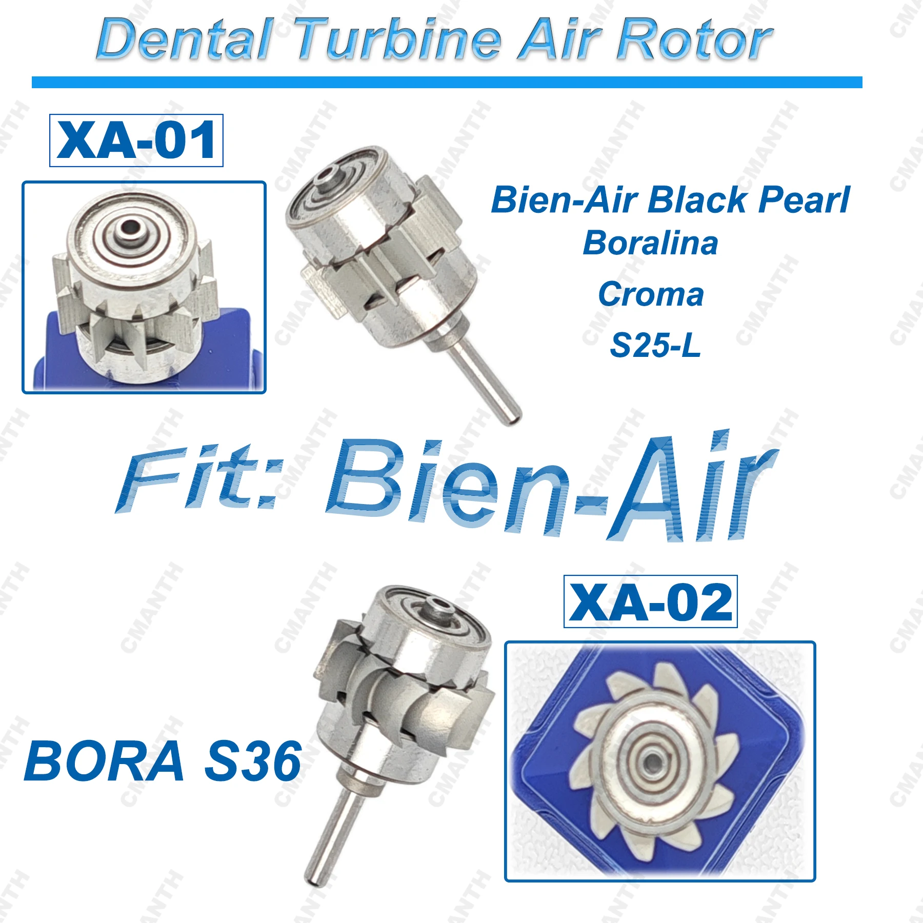 

Dental Cartridge Air Rotor Turbine Rotors Fit Bien-Air Bora Black Pearl High Speed Handpiece Dentistry Instrument Accessories