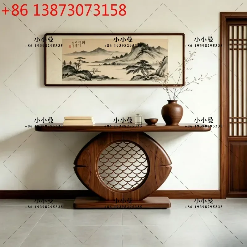 New Chinese Ebony Entrance Table Solid Wood Multifunctional Storage Mortise and Tenon Living Room Decoration Table