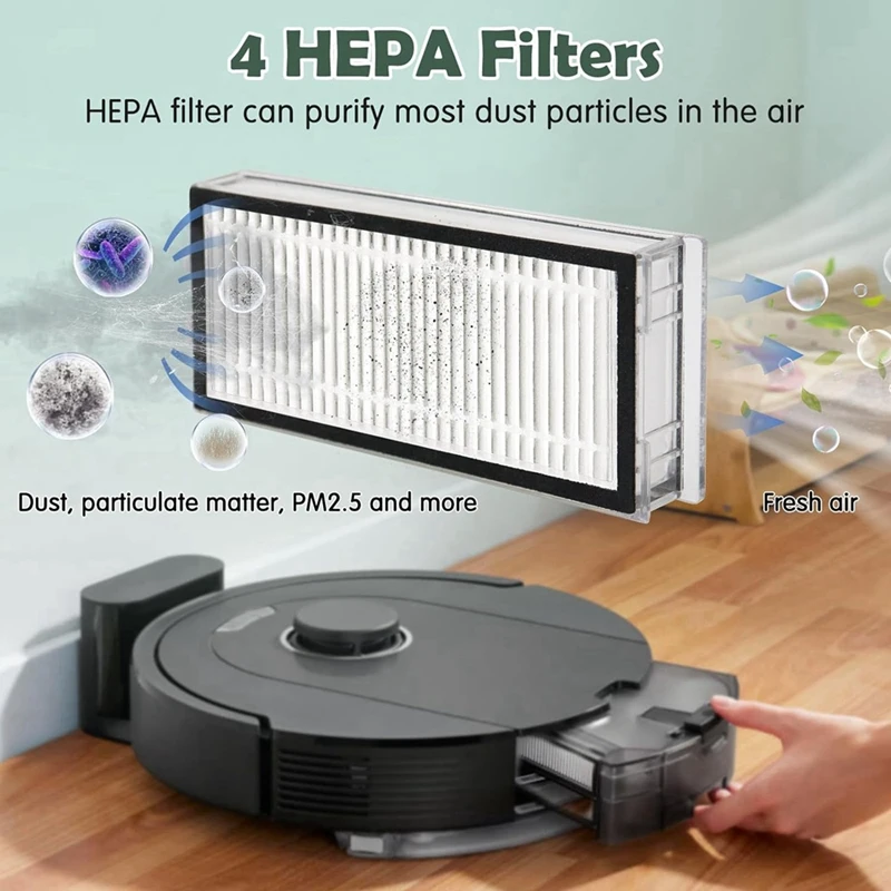 For Roborock Q5 Pro / Q5 Pro+ / Q8 Max / Q8 Max+ Robot Vacuum Cleaner Main Side Brush Hepa Filter Mop Cloth Dust Bags