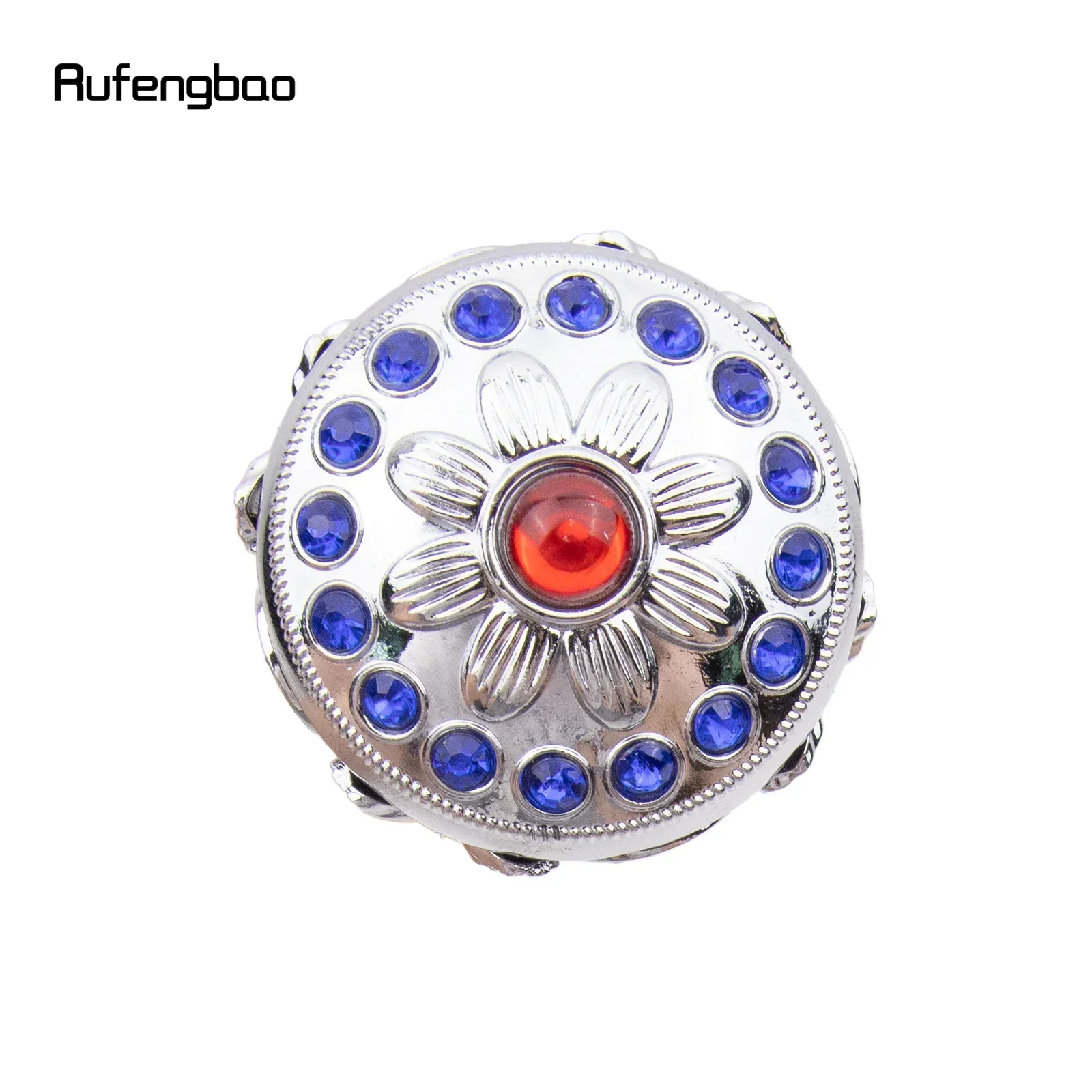 عصا المشي الأنيقة على شكل كرة زهرية باللون الأبيض والأزرق، عصا تزيين كلاسيكية للحفلات التنكرية، Steampunk وEyday