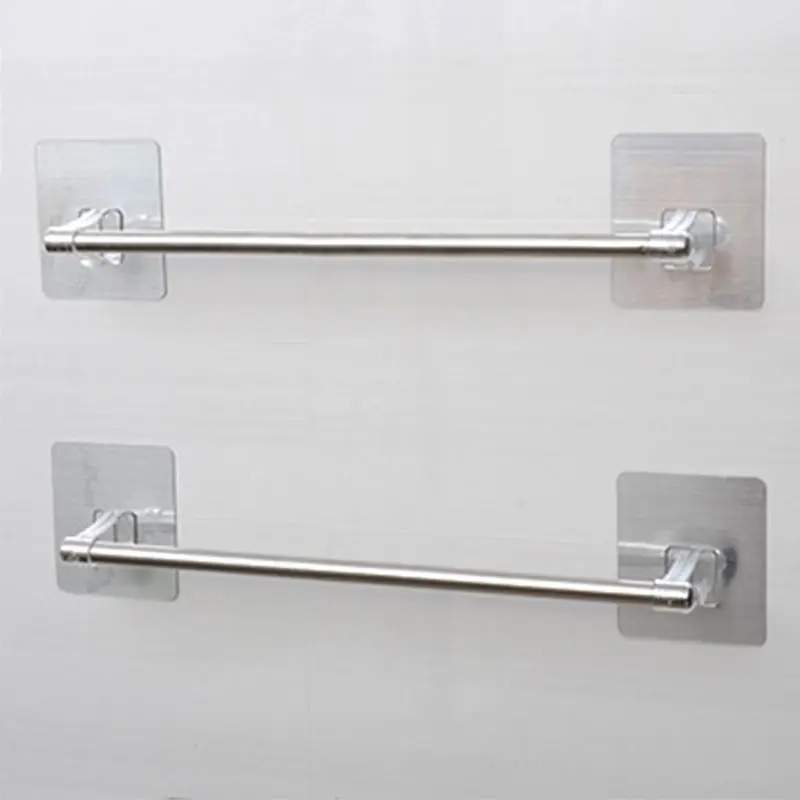 2023 New Single Pole Towel Shelf Non-Punch Multi-Function Household 304 Stainless Steel Bathroom Toilet Simple Rag Hanger