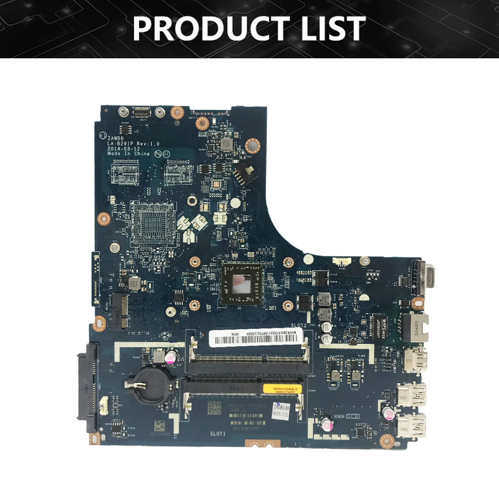 レノボ Ideapad B50-45 N50-45 ノートパソコンのマザーボード ZAWBA/BB LA-B291P A6-6310 EM6010 ノートブックメインボード 5B20G37223 5B20G14966