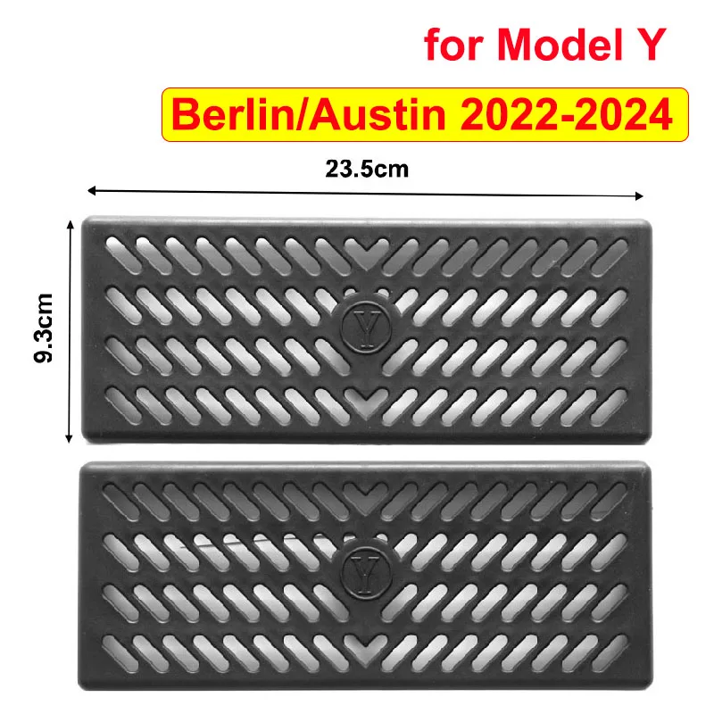 

For Tesla Model Y-Berlin/Austin 2022-2024 Under Seat Rear Air Vent Protect Cover Anti-block Backseat Outlet Grille Protect