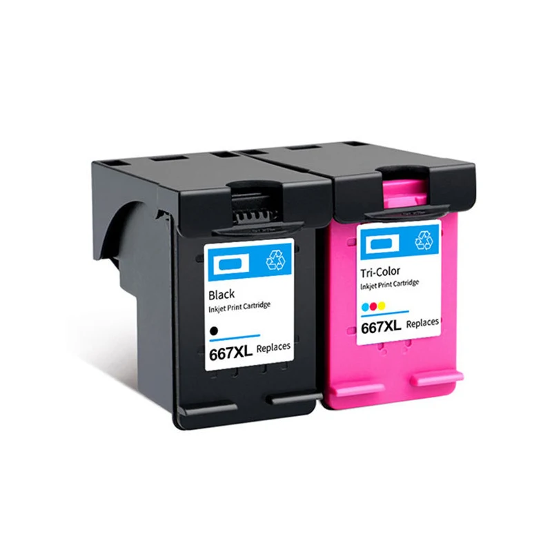 Vilaxh For HP667XL 667XL  Ink Cartridge for HP DeskJet Ink Advantage 1275 2374 2375 2376 2775 2776