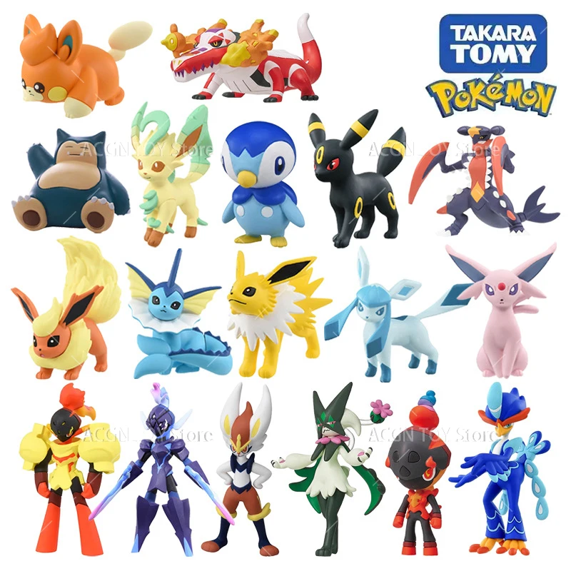 Оригинальная фигурка TOMY Pokemon Greninja Charizard Mew Eevee Dragonite Gengar Torterra Cinderace, экшн-модель из ПВХ, игрушки, 41 стиль