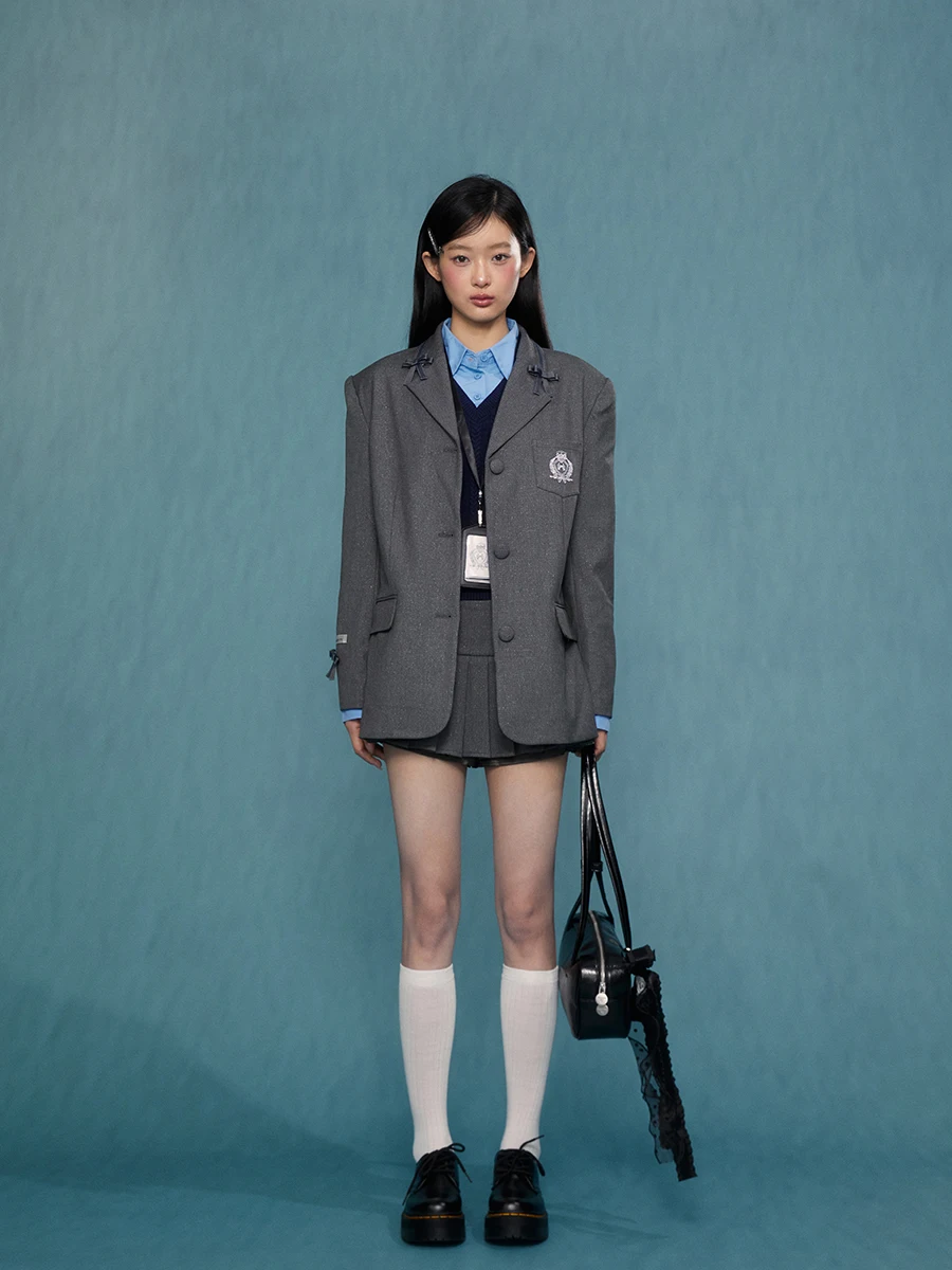 

Женский повседневный пиджак Wedhub, весна-осень 2024, новый дизайн, милый стиль, длинный рукав, застежка на одну пуговицу