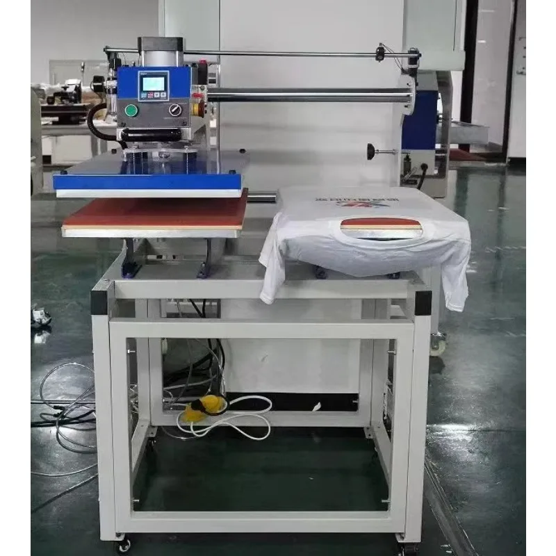 Air Motor Infrared Automatic Double Station High Pressure Heat Stamping Machine Clothing T-shirt Heat Transfer Printing