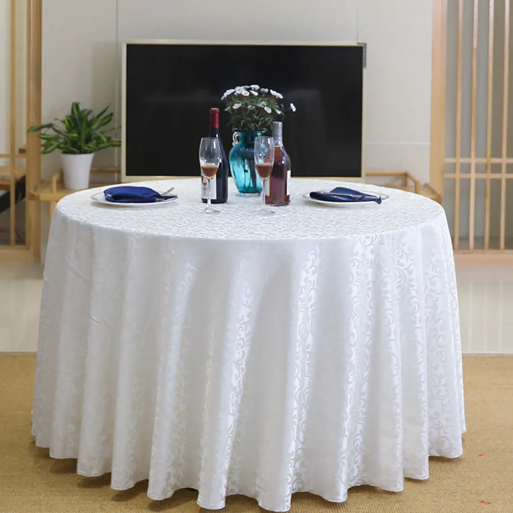 White Hotel Tablecloth With Stain-Resistant And Waterproof Features Washable Tablecloth Premium