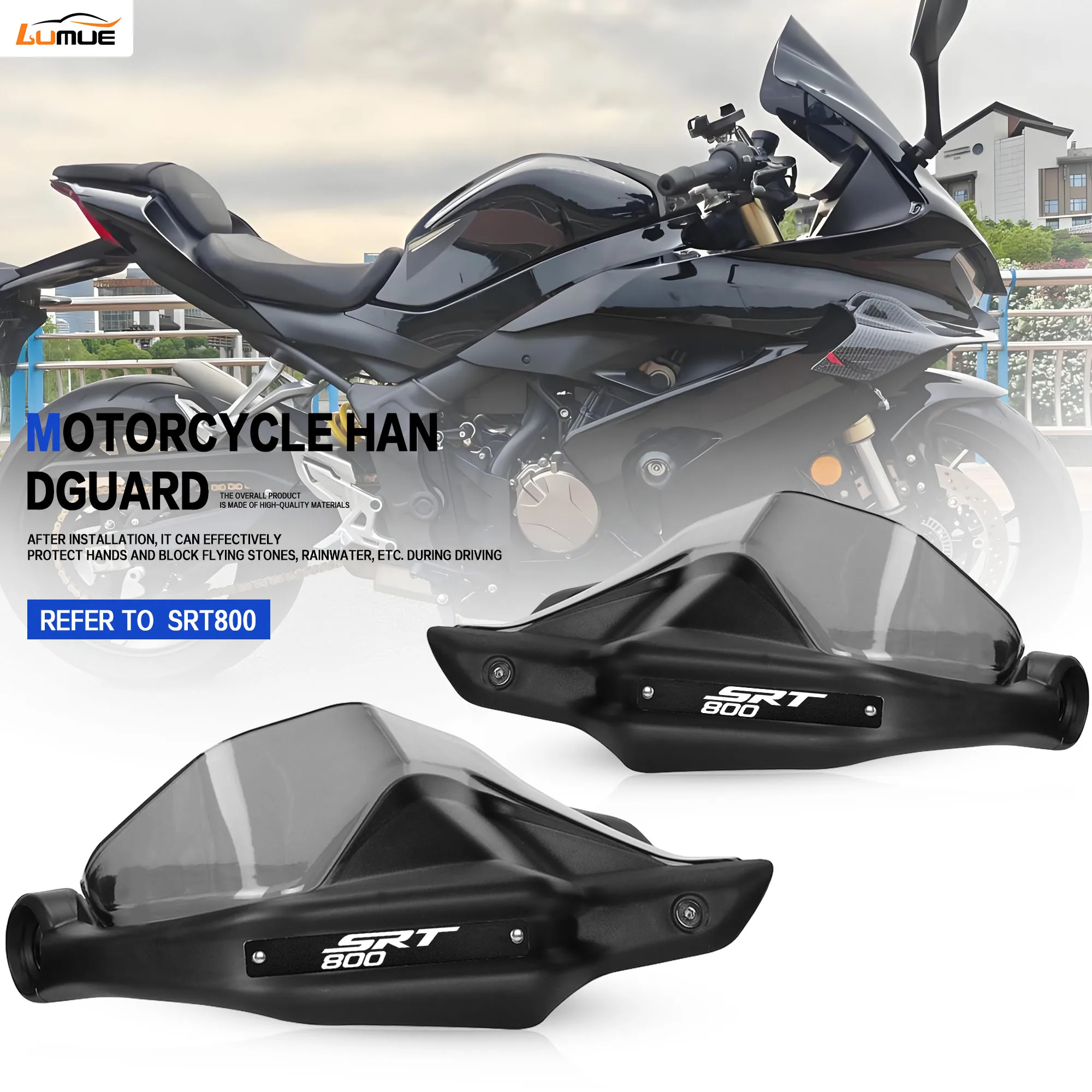 For QJMOTO SRT 800 800X 800SX 800SRT Motorcycle QJ SRT800 Handguard Hand Guards Shield with mounting bracket