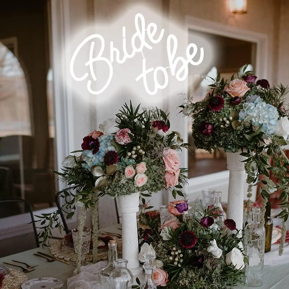 Неоновая вывеска невесты, светодиодная буква, неоновая вывеска, настенный декор для девичника, душа, помолвка, подарки для девочек, питание от USB