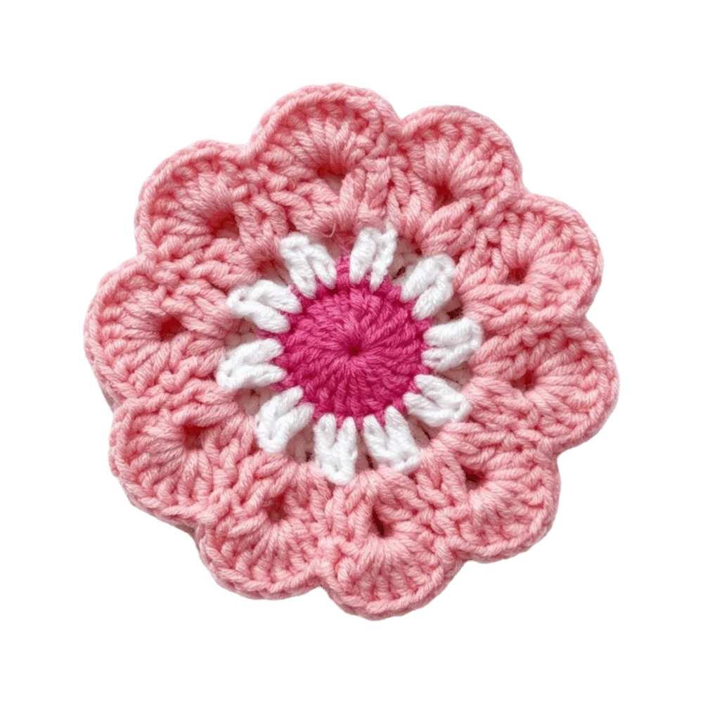 Knitted Crochet Flower Coasters Handmade Heat Resistant Trivet Mats Home Decor Non Slip Placemats Coffee Cup Use