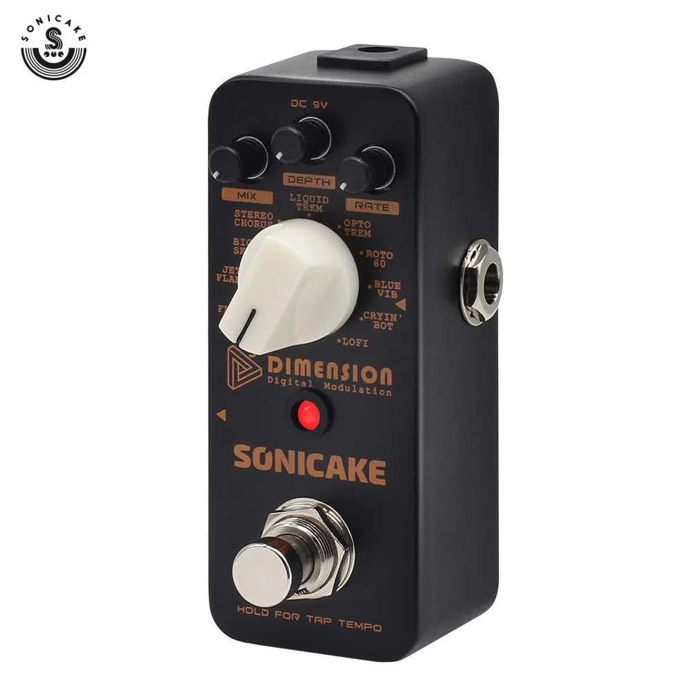 SONICAKE 5th Dimension Digital Modulation Effect Pedal 11 Effects Phaser,Flanger,Chorus,Tremolo,Vibrato,Autowah Sampling QSS-08