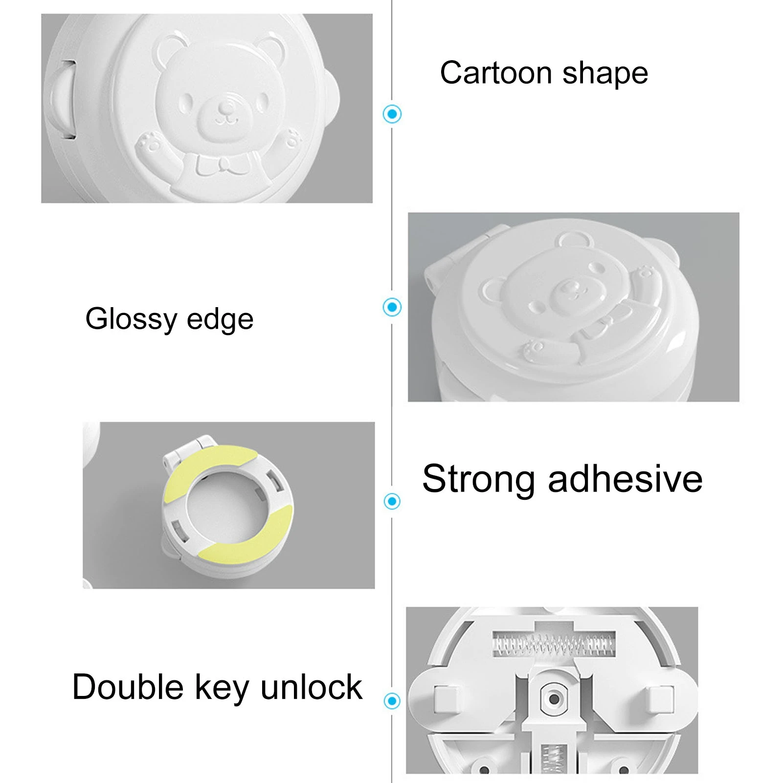10PCS Children Button Security Lock Baby Toddler Button Safety Lock Button Protection Cover for Car Washer Computer