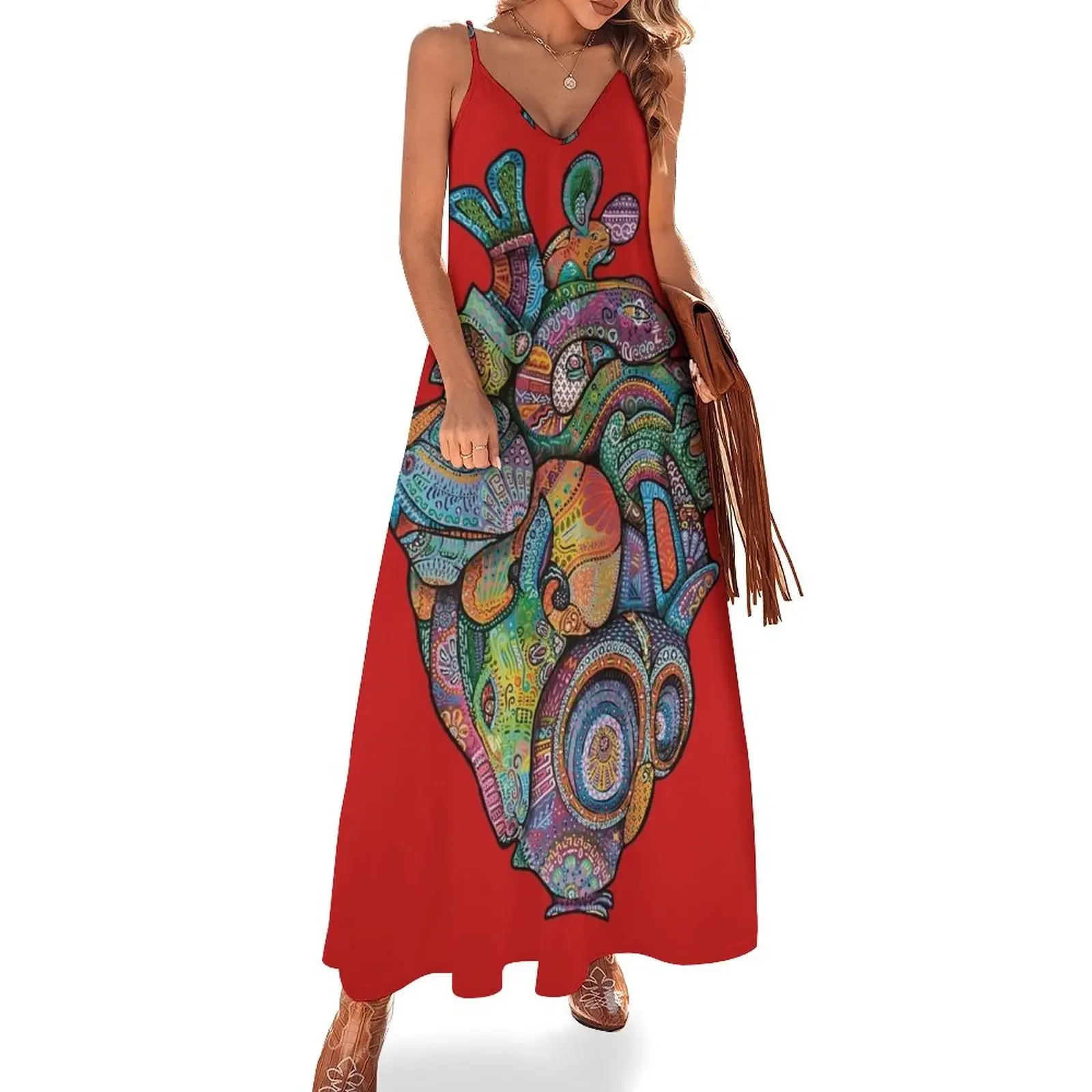 

Alebrije Heart Sleeveless Dress summer dress womens 2024 women's summer dresses 2024 dresses for prom