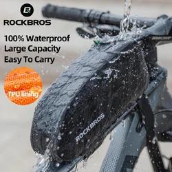 ROCKBROS Cycling Bike Bicycle Top Front Tube Bag Waterproof Frame Bag Big Capacity MTB Bicycle Pannier Case Bike Accessories