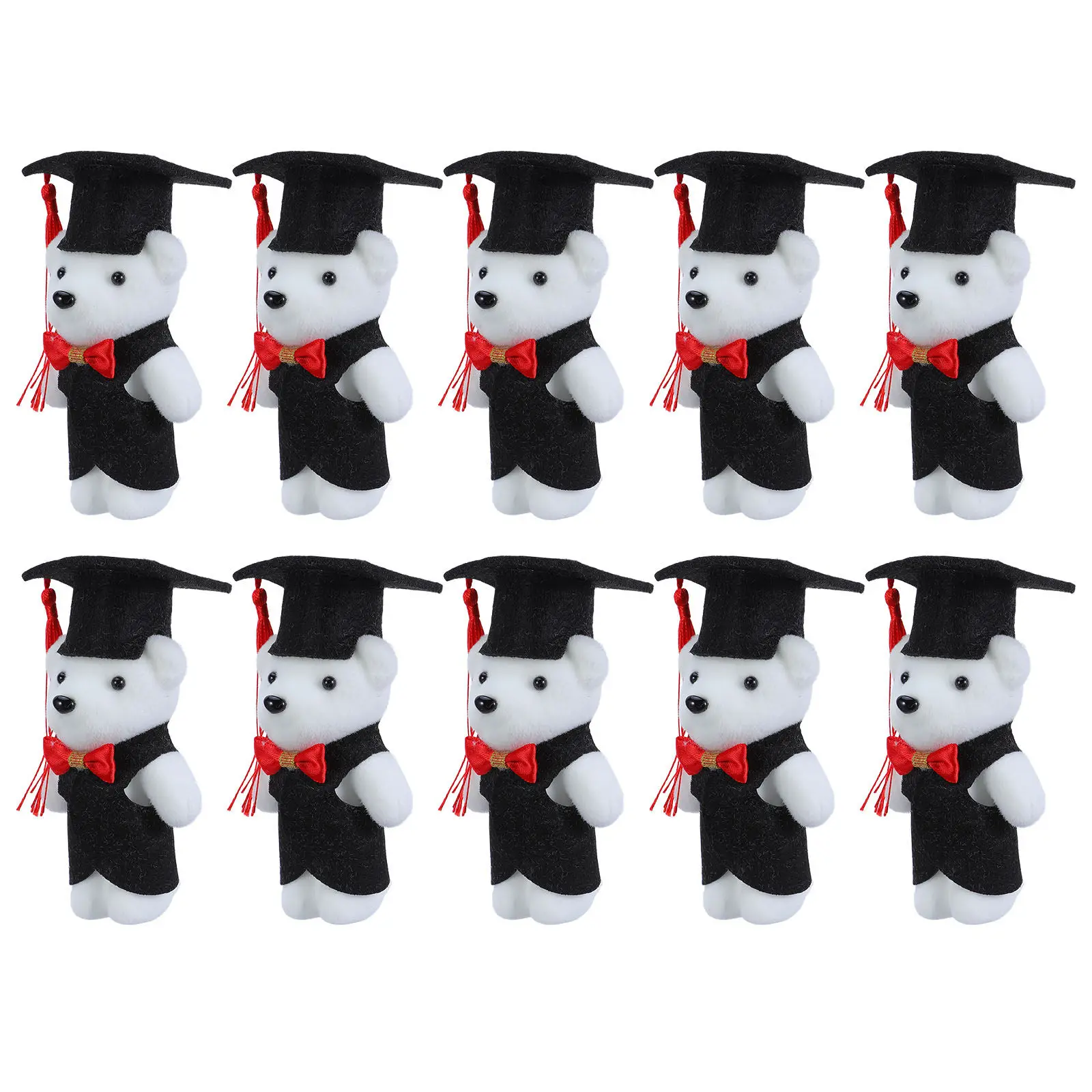 

Набор из 10 мягких плюшевых мишек-выпускников в шапочках и мантиях, 13 см, подарок на выпускной для подростков и взрослых, украшение для вечеринки, букет из мишек для мамы