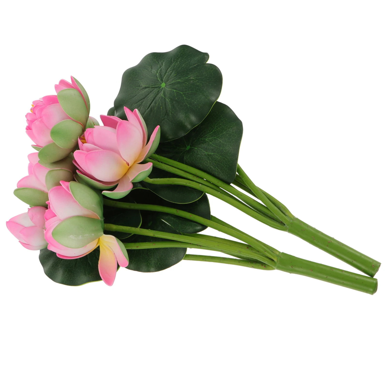 

2 Pcs Pink Simulated Lotus Decorative Flowers Artificial EVA Material Home Office Wedding Accessories FlowerDecoration