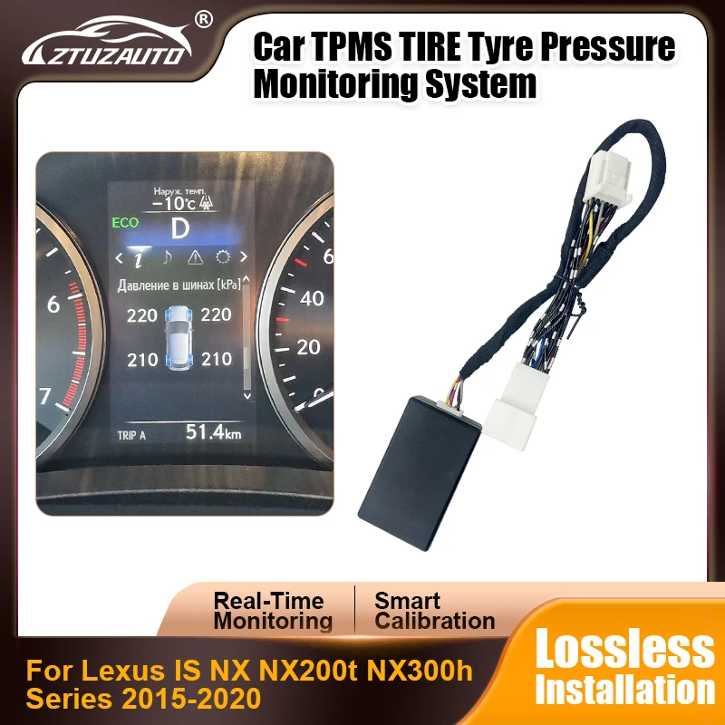 

For Lexus IS NX NX200t NX300h Series 2015-2020 Car TPMS Tire Pressure Monitoring System Display Security Alarm