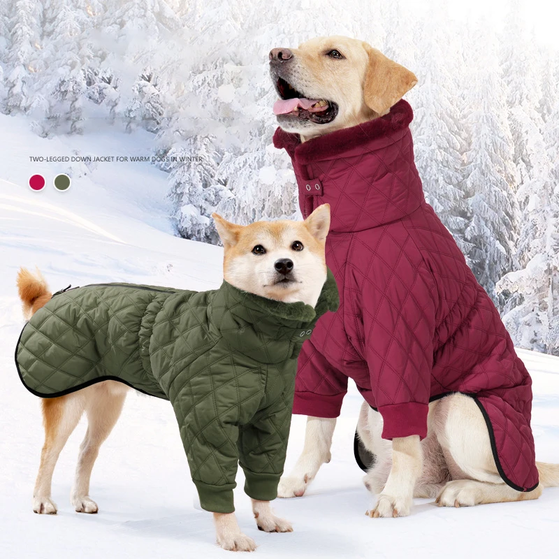 

Dog Winter Jacket Warm High Collar Pet Jacket Small Medium Large Dogs Waterproof Zipper Padded Warm Pet Coat Puppy Clothing