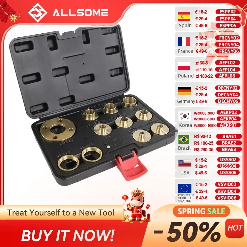 

Allsome 11 шт. втулка для деревообрабатывающего фрезерного станка 10-30 мм медь премиум-класса направляющая втулка для фрезерного станка