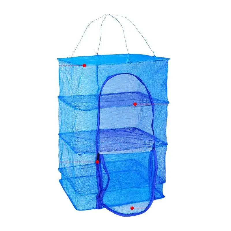 Food Drying Mesh Cage Six Layer Foldable Design Insect Proof Rack for Safe Preservation of Fruits Fish Herbs Outdoors