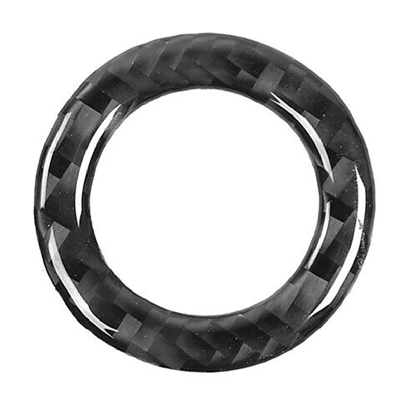 Anillo de botón de arranque y parada de coche, accesorios de carbono para Jeep Grand Cherokee 2014-2021