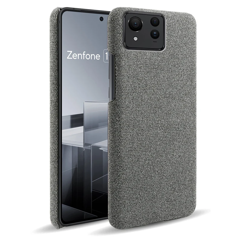 

funda For ASUS Zenfone 11 Ultra Case Hard PC Anti-slip Ultra Thin Woven Textile Fabric Cloth Back Cover For Zenfone11 Ultra