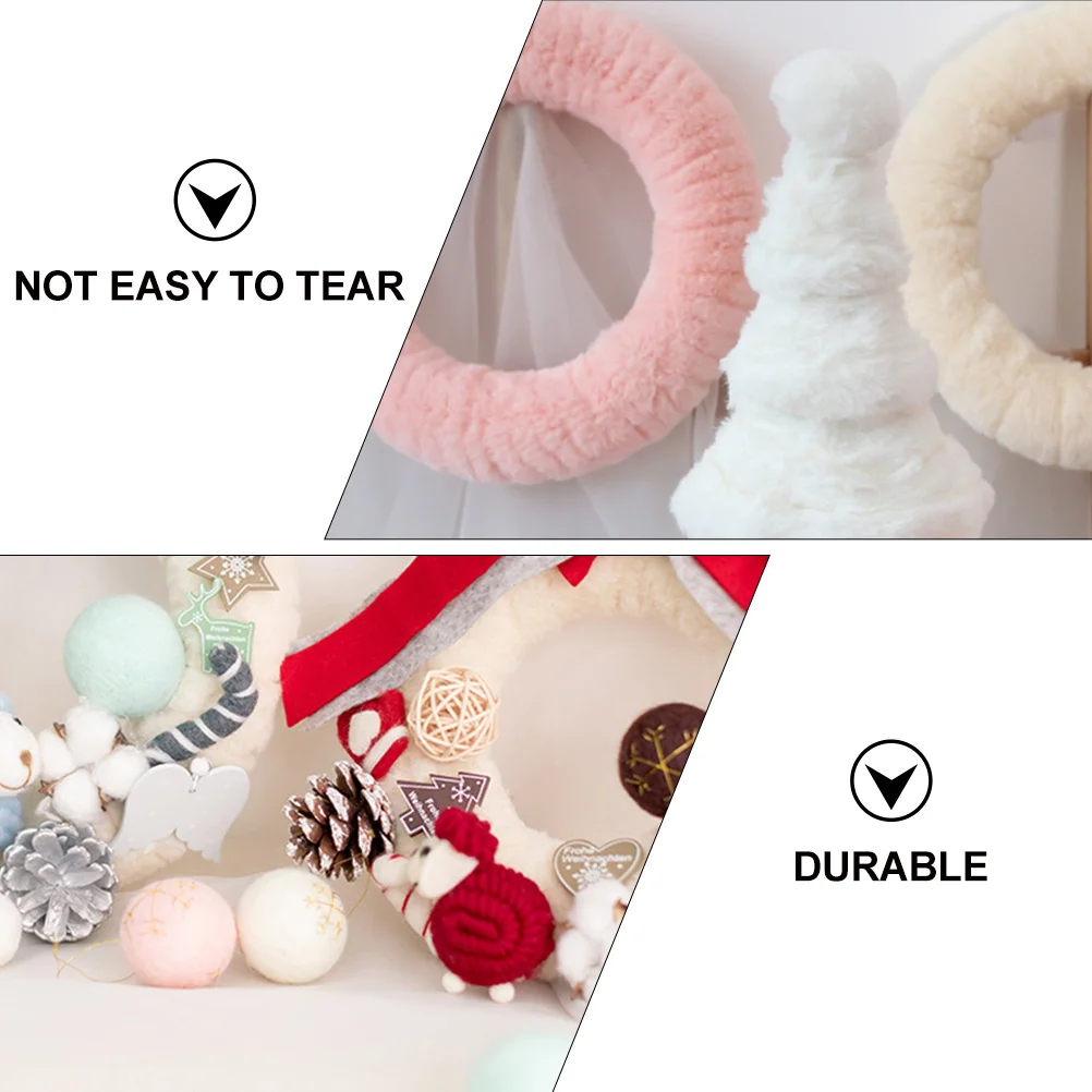 

1Pcs Round Wool Felt Wreath Handmade Simple Style DIY Prop for Door Wall Christmas Decoration Festival Home Decor Craft Project