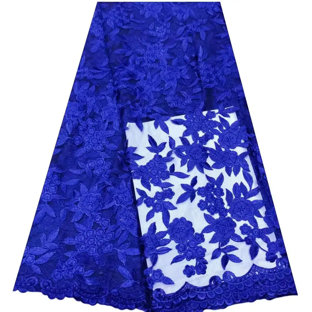 

African Lace Fabric Flower Tulle Embroidery Craft Nigeria For Evening Party Wedding Dress Clothes Supplies Skirt Mesh Sewing Pro