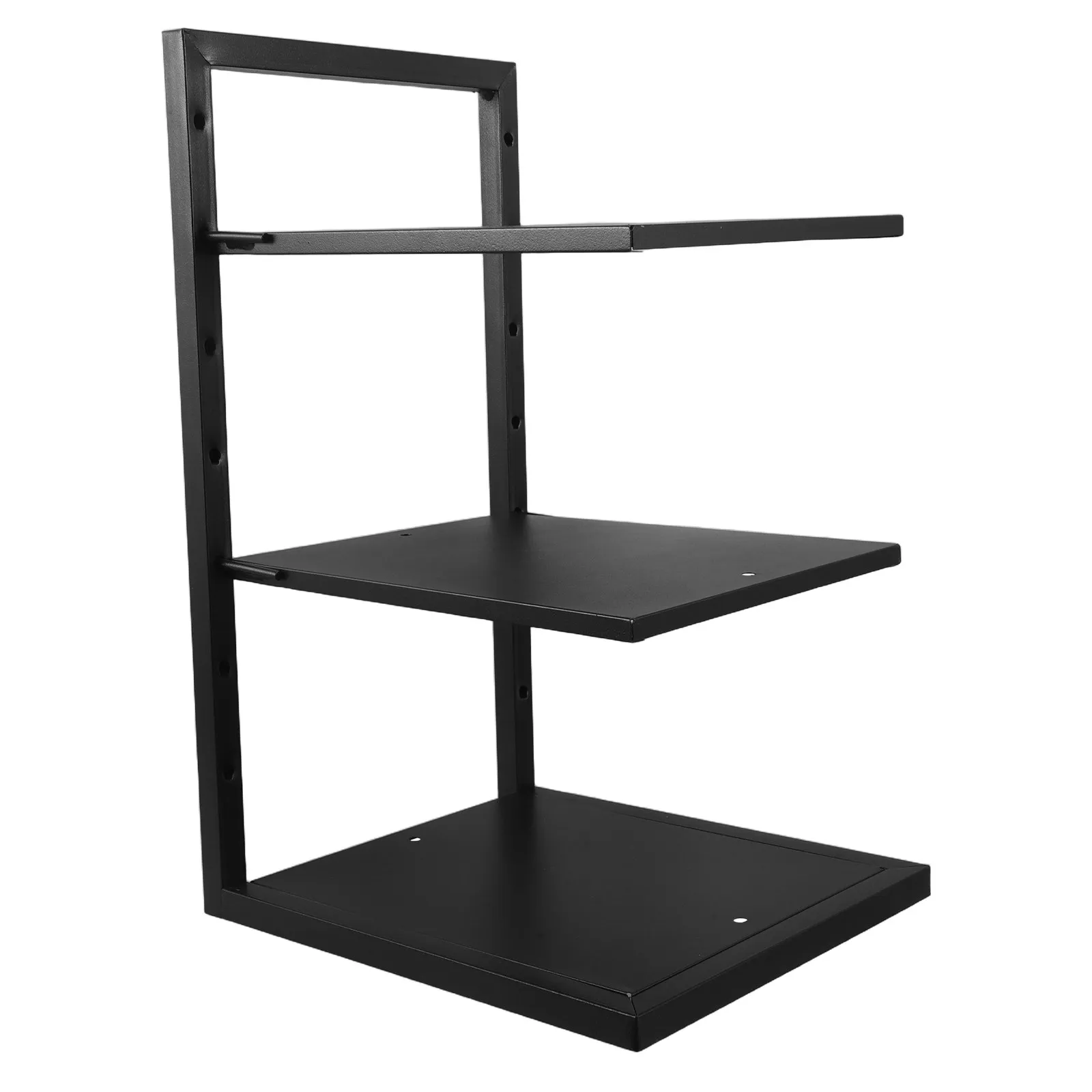 Metal Desktop Bookshelf Adjustable 3-Tier Strong Load Bearing Space Saving Desk Organizer Student Desk Accessory Multi-Layer
