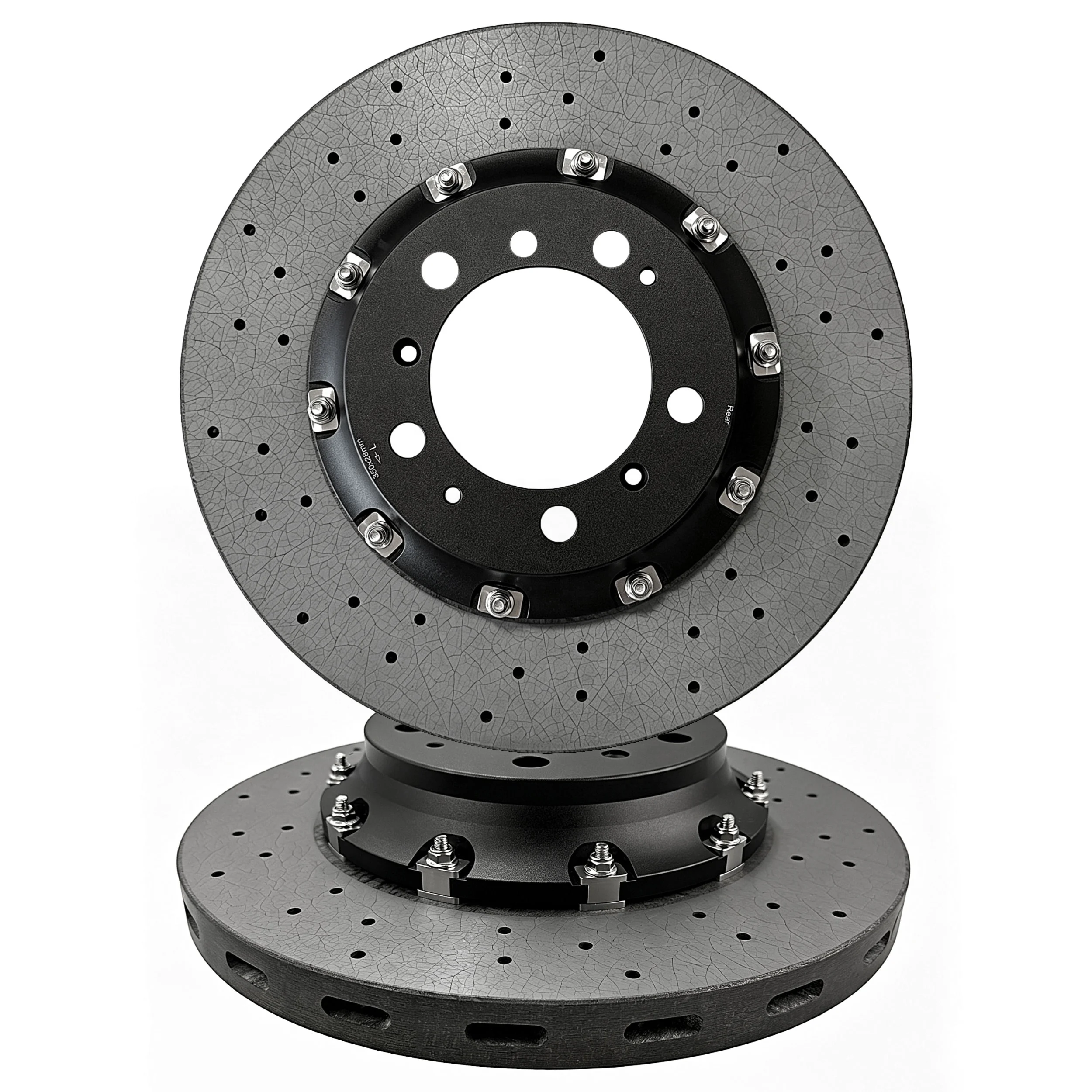 Racing Performance Carbon Ceramic Brake Disc 350x28mm Rear Rotor For Porsche  For 911 For 997 For Carrera
